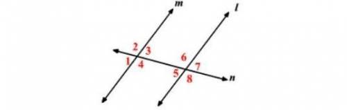 In the image shown, line n is a transversal cutting parallel lines l and m.∠3 = 2x + 26∠6 = 2x + 30W