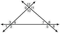 PLEASE ANSWER FAST 25 POINTS in the given diagram, ∠4 = 45°, ∠5 = 135°, and ∠10 = ∠11. Part A: Solve