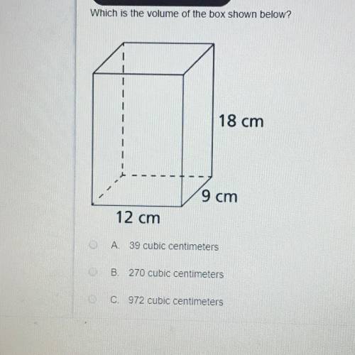 What is the volume of the box shown below? 10 points uwu