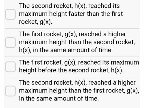 Which statement is true about the flight of 2 rockets?