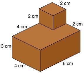 What is the volume of the solid figure below? 32 cm 3 72 cm 3 80 cm 3 96 cm 3