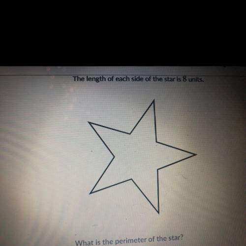 The length of each side of the star is eight units what is the perimeter of the star