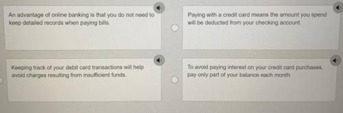 Which situation is a true statement about payment options? Please answer as (top left, bottom right,