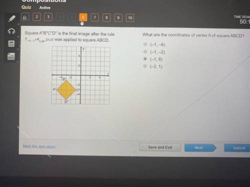 Please help!! What are the coordinates of vertex A of square ABCD?