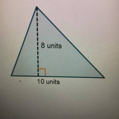 Find the area of the triangle. The area of the triangle is ____ square units.