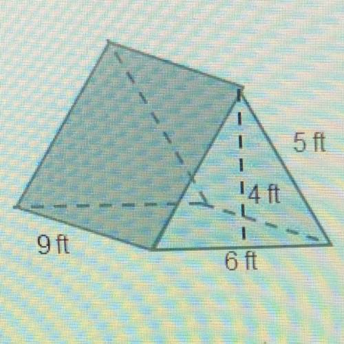 What is the surface area of the triangular prism?