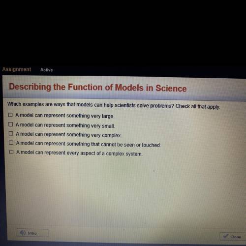 Which examples are ways that models can help scientists solve problems