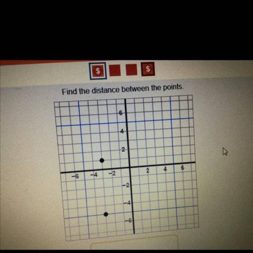 Please find the distance between the points
