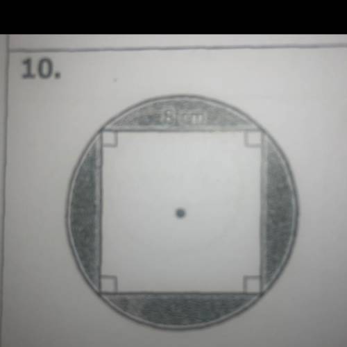 Find the Area of the shaded region. Round to the nearest hundredth. The number on the square says “8