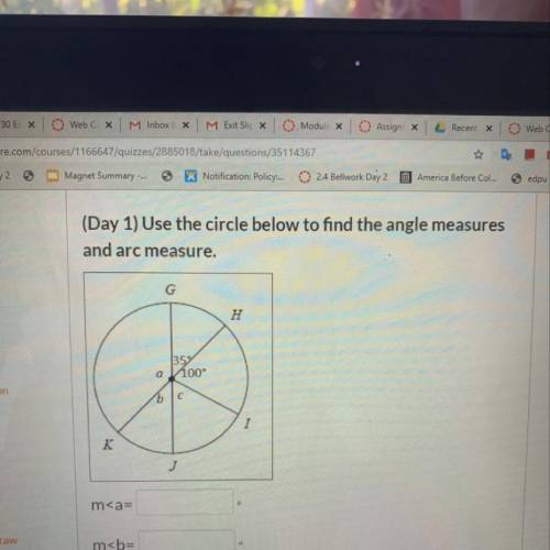 Find angle measures and arc measures