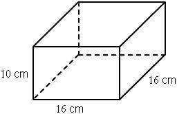 PLZ HELP ASAP The sides of the base of this square right prism are 16 centimeters each and the heigh