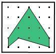 Find the area of the shaded polygons: