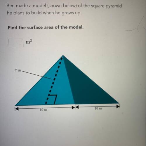 Find the surface area of the model