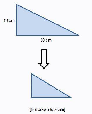 PLEASE QUICK!!  The triangle below has been reduced by a scale of 0.4. What is the area of the reduc
