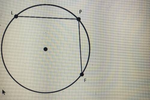 Suppose angle P is 110 degrees. What would be the measure of arc LF?