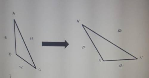 2. The two figures are similar a) Write the similarity statementb) Is the image of the dilation a re