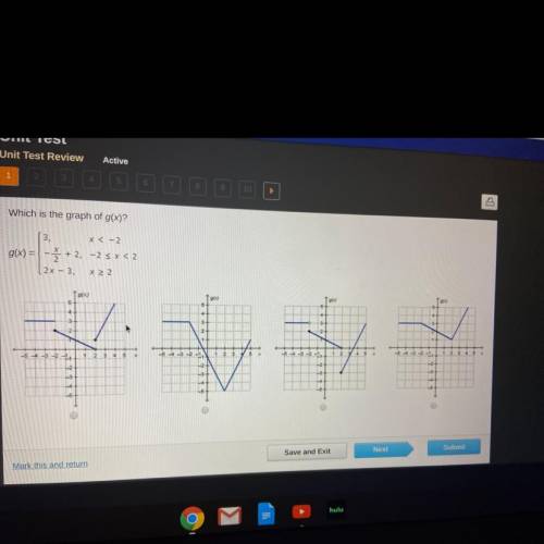 PLEASE HELP Which is the graph of g(x)?