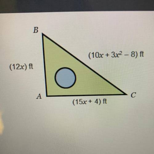 The diagram shows the plans for the triangular park. How much longer is BC than AC? O (3x2 – 25x – 1