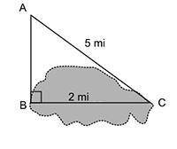 Which of the following choices is closest to the distance (in miles) between points A and B? (5 poin