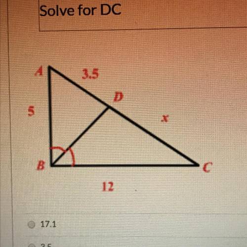 Math help pls!! answer choices are 17.1 , 3.5 , 8.4 , and 1.5