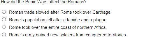 How did the Punic Wars affect the Romans?