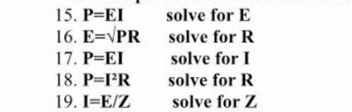 Can someone help with these 5 variables?(P=EI solve for E)