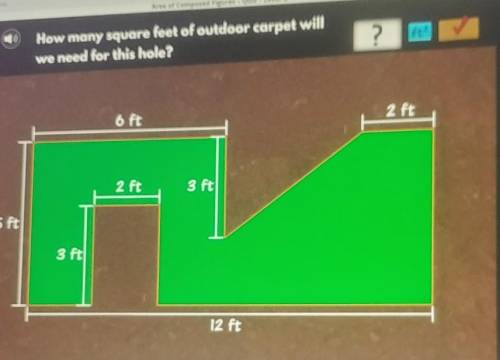 How many square feet of outdoor carpet willwe need for this hole?