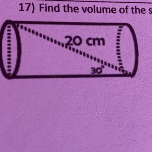 Find the volume of the solid below.