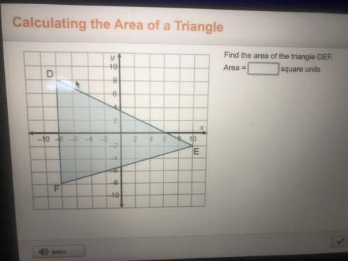 Find the area of the triangle DEF