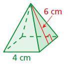 Please help me im stuck on these two.. Use the net to find the surface area of the regular pyramid.