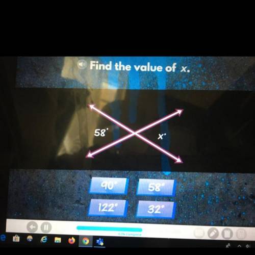 Find the value of X 90 58 122 32  PLEASE ANSWER NOWW 20pts