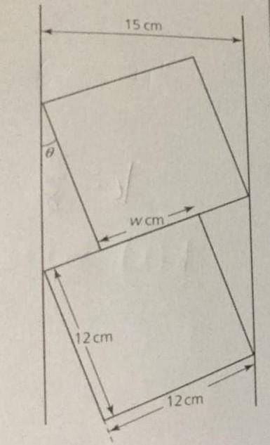 I need help boizSquare 12cmx12cm floor tiles in the design shown are laid at an angle theta to the v