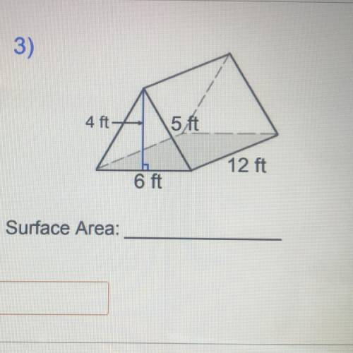 What is the surface area of this triangular prism