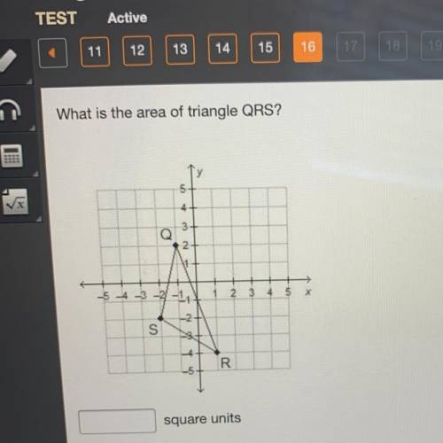 What is the area of triangle ORS?