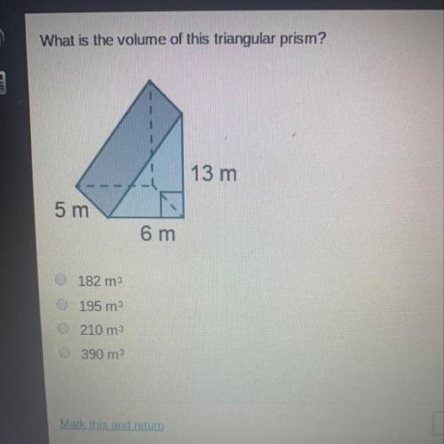 What is the volume of this triangular prism?? Help plz