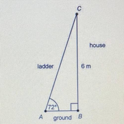 NEED HELP WILL GIVE BRAINLIEST  A ladder up against a house reaches 6 meters up the side of the hous