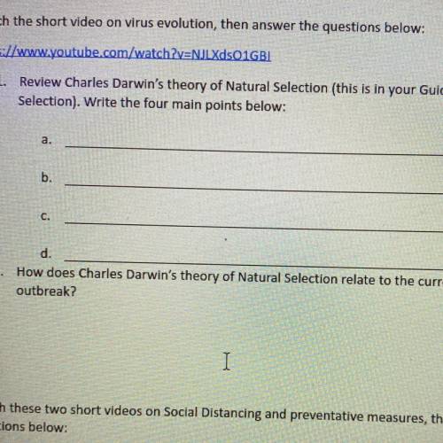 Charles darwin theory of natural selection