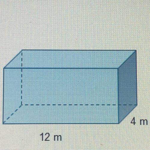 The volume of the figure is 168 cubic meters. What is the height of the figure, in meters? 3.5 7 10.