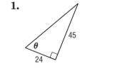Find the value of the trigonometric function for angle Ф.