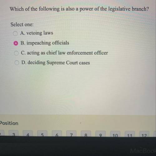 What is a power of the legislative branch?