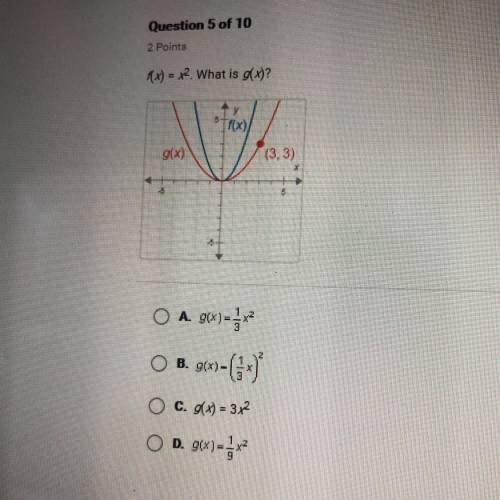 PLEASE HELP  MATH  F(x)=x^2 what is g(x)?