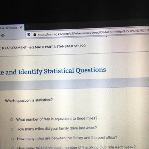 Which question is statistical?