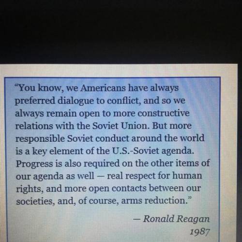 Read the excerpt from the 1987 State of the Union speech by Reagan. According to Reagan, how did the
