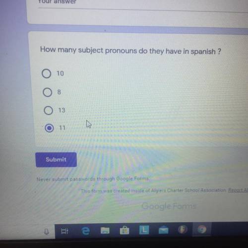 How many subjects pronouns do they have in Spanish ? there’s 12 but I don’t see it on here