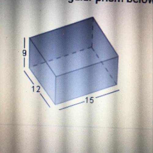 What is the surface area of the rectangular prism below? A. 1260 units2 B. 630 units2 C. 846 units2
