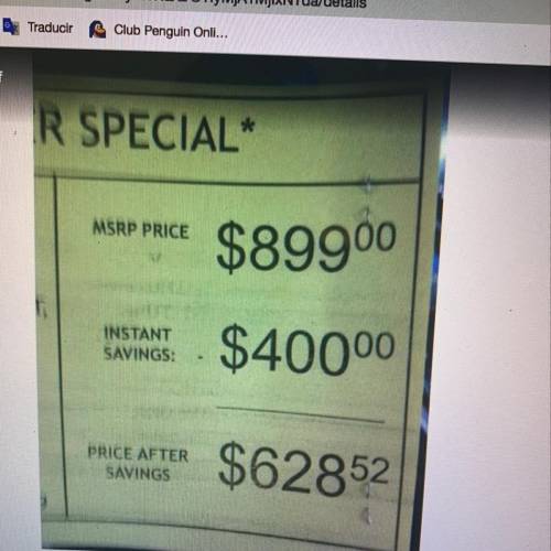 HELPP 1) for the picture attached, assume the “instant savings” is correct. What should be the “pric