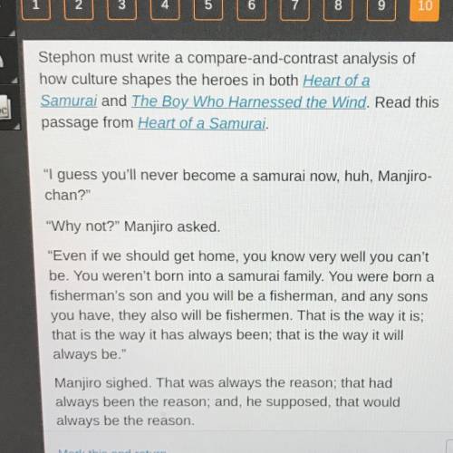 What does this passage show about the culture in which A. Manjiro was raised? It was customary to co
