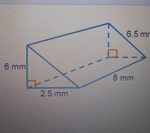 The triangular prism shown has1,2,3 or 5 triangular faces and 1,2,3, or 5 lateral faces.The area of