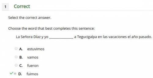 Select the correct answer. Choose the word that best completes this sentence: La Señora Díaz y yo __