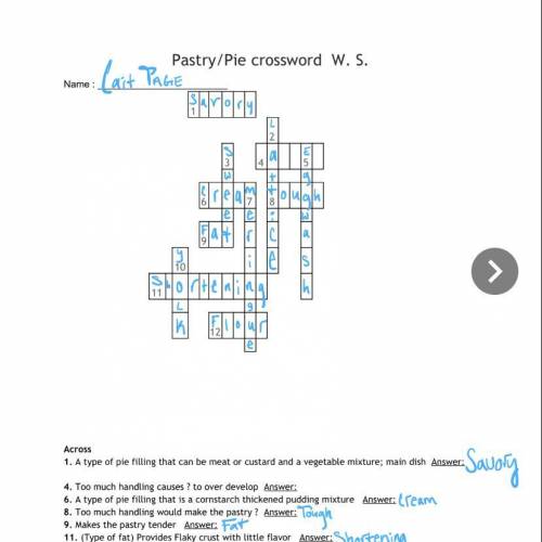 Too much handling cause (blank) to over develop. PS : (this is for my pastry/pie crossword so the bl